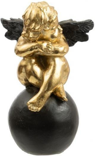 Zen Collection Christmas Plastic Figure Cherub Gold Length 8cm