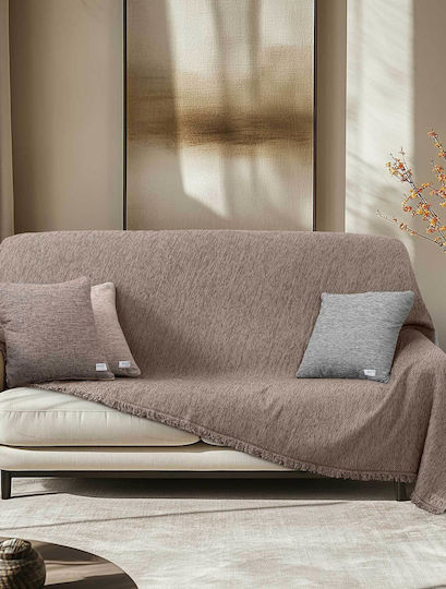Madi Akonik Armchair Throw 180x180cm Brown
