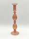 Eurolamp Christmas Glass Brown Candlestick 26x8cm