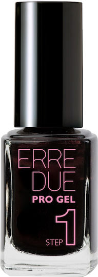 Erre Due Glossy Long Lasting Nail Polish Black 607 12ml
