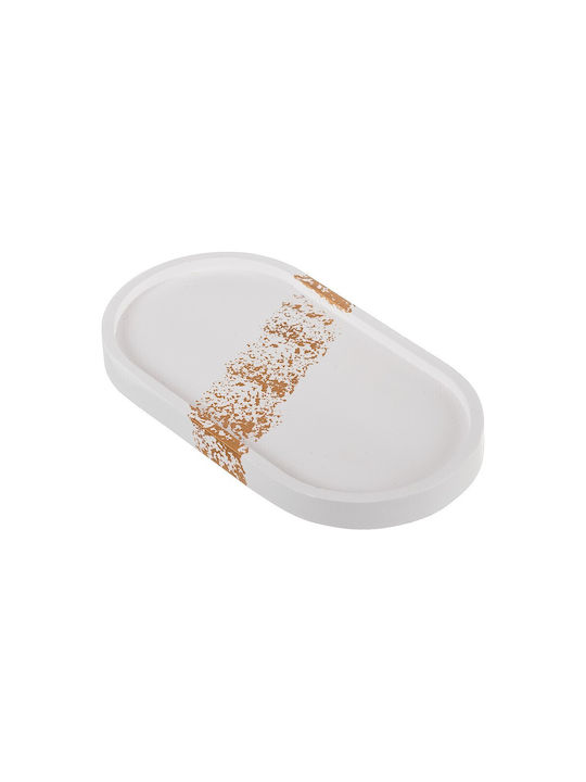 Nuova Vita Plaster Oval Decorative Tray 17.7x9.5x1.7cm