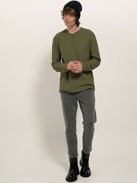Tresor Langarmbluse Khaki