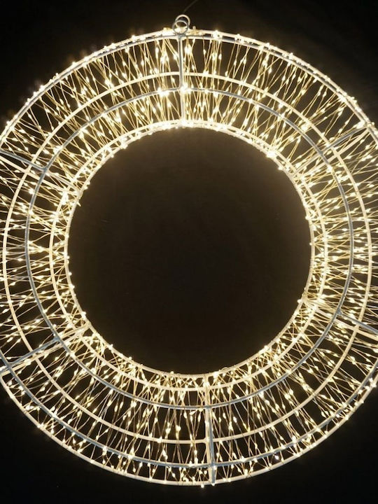 Illuminated Wreath 1800 Micro LED Copper IP20 Silver Warm White LED 58cm 313.033.0012.14