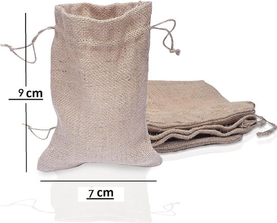 Mizoo Fabric Christmas Pouch for Gift Brown 9x7cm.