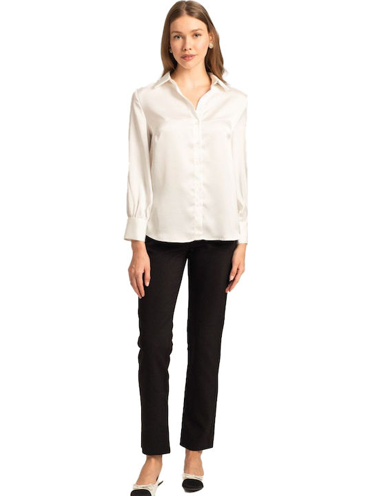 Claudy Women's Fabric Trousers Black