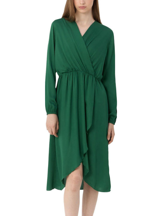 Midi Dress for Wedding / Baptism Dark Green