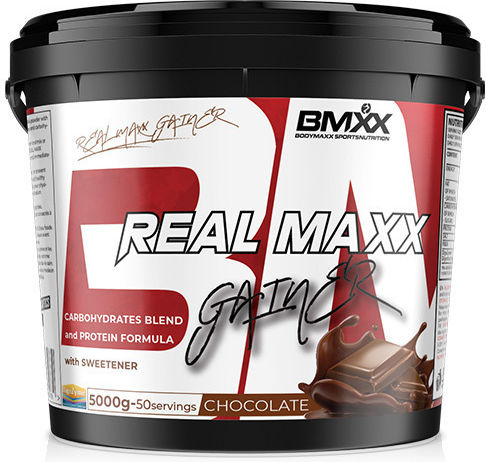 BMXX Real Maxx Gainer Protein Molke mit Geschmack Schokolade 5kg