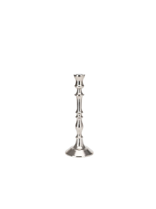 Zaros Candle Holder Aluminum Αλουμινένιο in Sil...