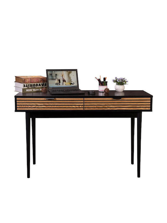 Brooklyn Wooden Console Table Black-natural L100xW35xH80cm