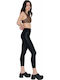 Pcp Lynn Women's Cropped Everyday Legging High Waisted Black