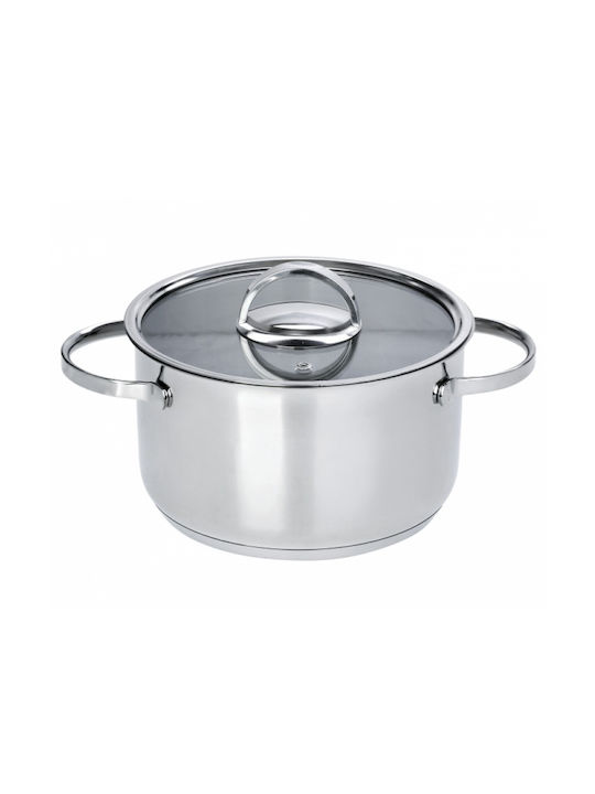 Cryspo Trio Βαθιά Ανοξείδωτη Κατσαρόλα 6.2lt / 24cm