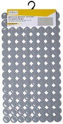 Sidi Home Plast Rutschfeste Badematte mit Saugnäpfen Gray 36x68εκ.