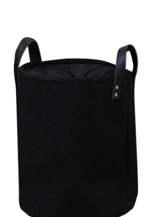 Atmosphera 8419810302 Καλάθι Απλύτων Υφασμάτινο 35x35x46cm Μαύρο
