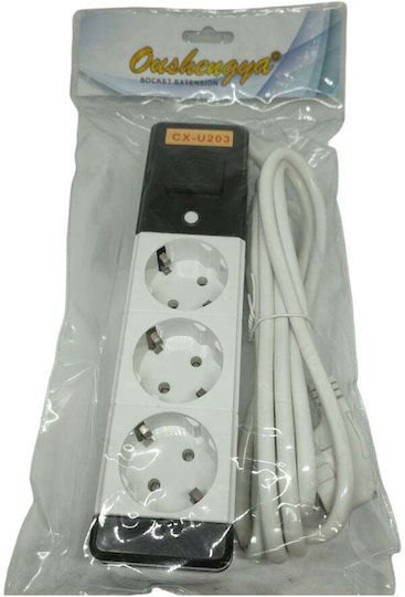 Socket Power Strip 3 Positions with Switch