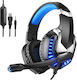 Tele J30 Over Ear Gaming Headset with 3.5mm Blue Connectivity