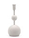 Zaros Metal Candle Holder in White Color 10x25cm