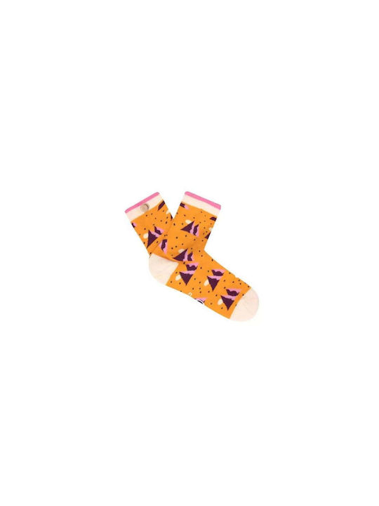 Cabaia Solid Color Socks Orange