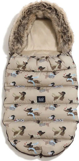 La Millou Aspen Uni Stroller Footmuff Beige with Velvet Lining 110x50cm