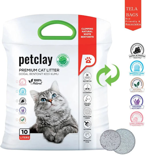 Petclay Bentonite Cat Litter with Scent Lavender 10lt