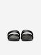Leather Women's Flat Sandals in Black Color