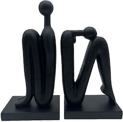 Suport pentru cărți în Culoare Negru 2buc 10x30x5cm Suport pentru cărți în Culoare Negru 2buc 10x30x5cm
