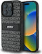 DKNY Pattern Umschlag Rückseite Metallisch Schwarz (iPhone 17 Pro Max / iPhone 17 Pro / iPhone 16 Pro Max)