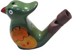 Clay Water Whistle Green-Khaki Birdie-Lalitsa