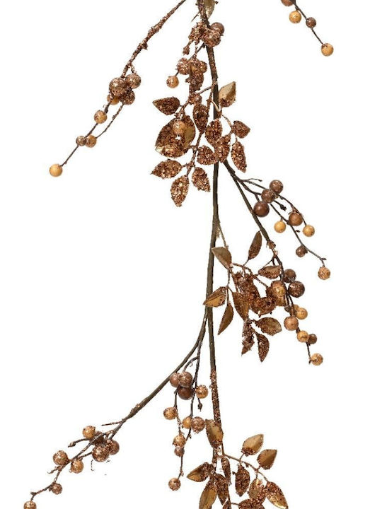 Decorative Christmas Garland Brown Berries Glitter 12x120cm 306.035.0029.08