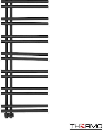 Thermo Solo Towel Rail Bathroom 1200x500 Black