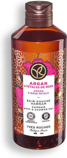 Yves Rocher Argan & Rose Petals Ενυδατικό Shower Gel με Άρωμα Τριαντάφυλλο 400ml