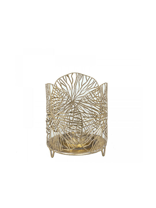 Zaros Laterne Metallisch Gold 15.5x15.5x19cm 1Stück