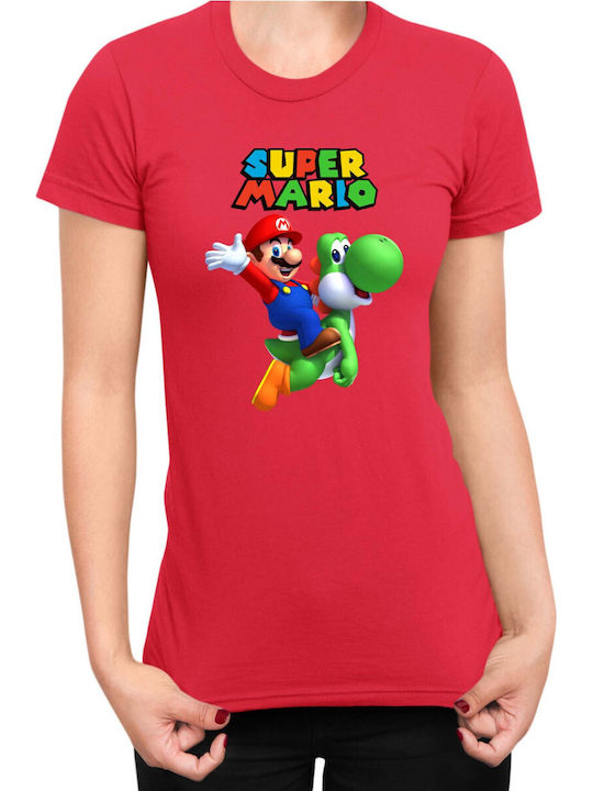 Damen Super Mario Nintendo Mario Yoshi 2 Rotes ...