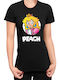 Women’s Super Mario Nintendo Mario Peach Black T-shirt