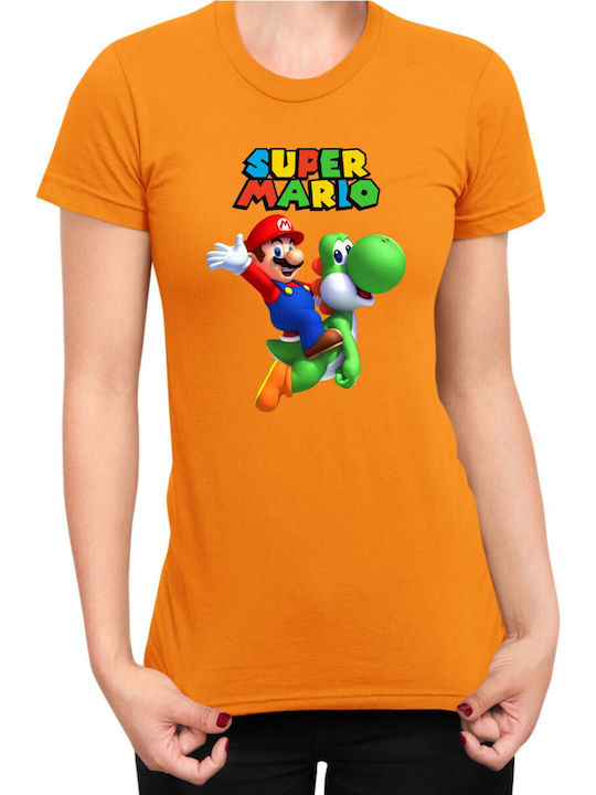 Damen Super Mario Nintendo Mario Yoshi 2 Orange...