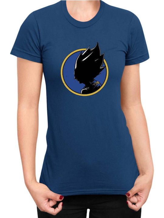 Дамска тениска Dragon Ball Z Tralala Vegeta Silhouette в тъмносиньо