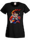 Damen Super Mario Nintendo Switch Flammen Schwarzes T-Shirt
