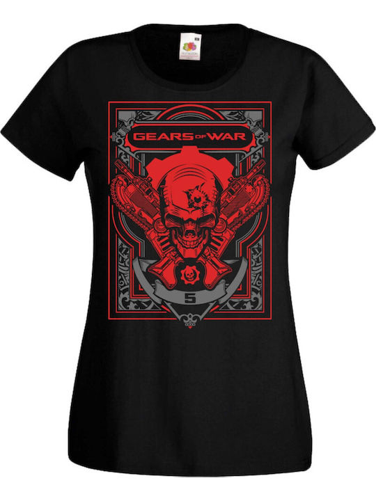 Women's T-shirt Manga Anime Tralala Gears War Pc Game Xbox One Gears War Black
