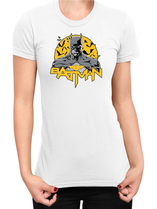 Дамска тениска Tralala Batman Moon бяла