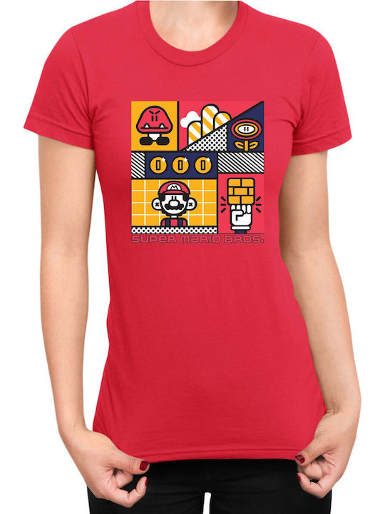 Tricou roșu pentru femei Super Mario Nintendo S...