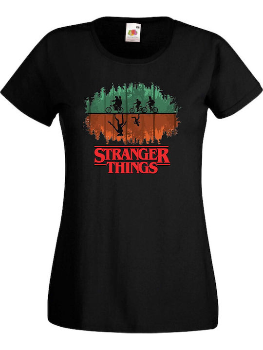 Women’s T-shirt Stranger Things Netflix Eleven Demogorgon Stranger Things 11 Black