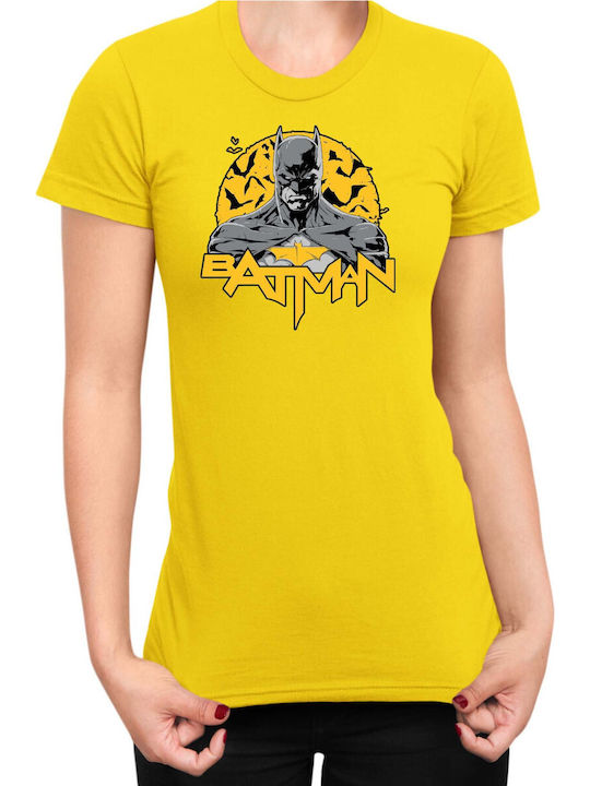Дамска тениска Tralala Batman Moon жълта