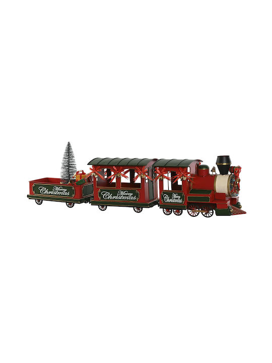 Hanging Ornament Train Metallic Red 26.5x97cm