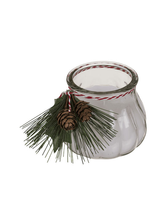 Out of the Blue Christmas White Candle 9x8cm