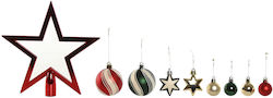 Set 53 Rote Kugel Ornamenten 6,5cm