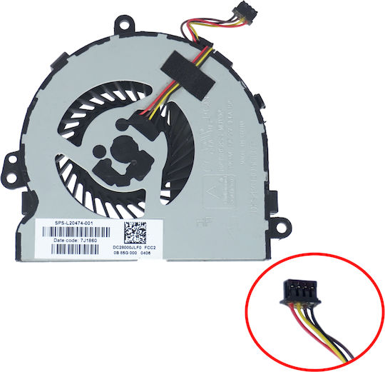 Laptop CPU Cooling Fan HP 255 G7 6BN09EA L20474-001 L20483-001 4pin Code 80573