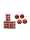 Hanging Ball Ornament Ornament Red 8cm Set 6pcs