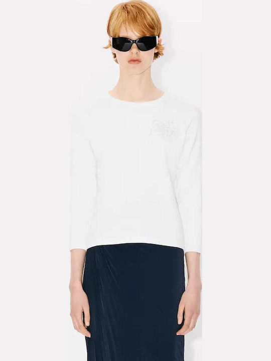 Constellation Women's Cotton Long Sleeve Floral White Top