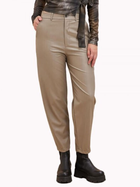 Namaste Women's Fabric Trousers Beige