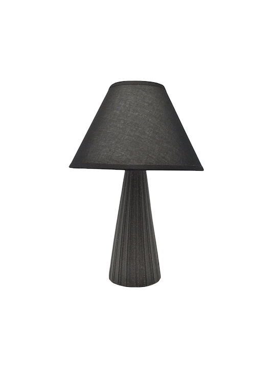 Ankor Ceramic Table Lamp for Socket E14 with Black Shade and Base