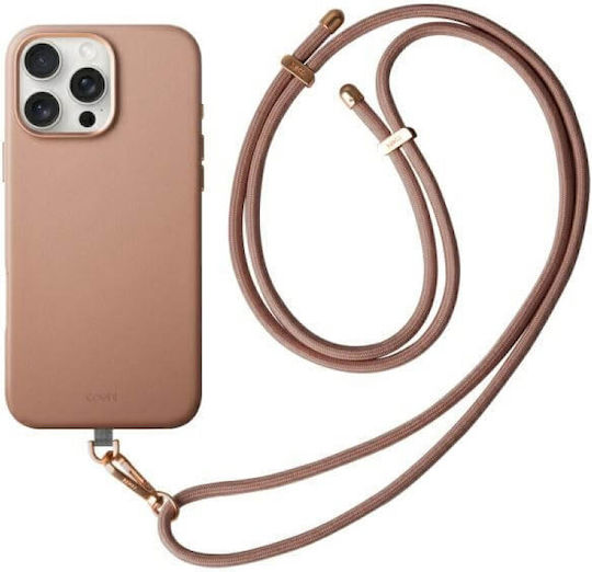 Uniq Coehl Umschlag Rückseite Synthetisches Leder / Leder Rosa (iPhone 17 Pro / iPhone 16 Pro)